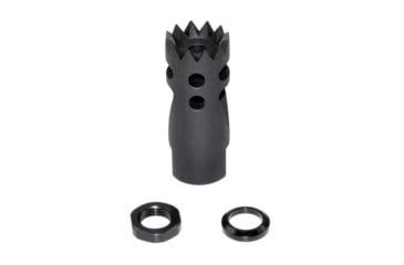 Image of Kexuan Steel Competition Grade Muzzle Brake Recoil Compensator for AR-15 .223, 1/2inx28 thread, Gunmetal Black, MZ-09-01-B