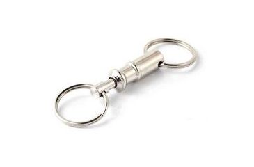Image of Key-Bak 1121 Quick Release, Pull Apart Key Accessory w/ 2 Split Rings, Chrome Cylinder 0301-121
