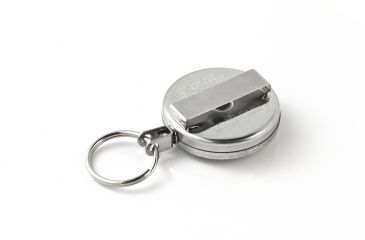 Image of Key-Bak 3 Retractable Reel w/ 24in Stainless Steel Chain, Chrome Front, 1.75in Steel Belt Loop, Split Ring 0003-011