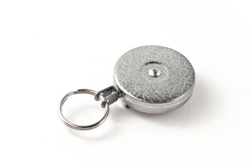 Image of Key-Bak 3 Retractable Reel w/ 24in Stainless Steel Chain, Chrome Front, 1.75in Steel Belt Loop, Split Ring 0003-011