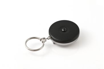 Image of Key-Bak 3B Retractable Reel w/ 24in Stainless Steel Chain, Black Front, 1.75in Steel Belt Loop, Split Ring 0003-013