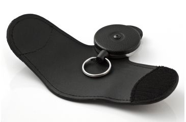 Image of Key-Bak 481BP-HDK Retractable Reel w/ 48in Kevlar Cord, Black Basket-Weave Silencer w/ 2.25in Belt Loop, Split Ring 0481-838