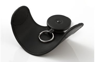 Image of Key-Bak 481BPS-HDK Retractable Reel w/ 48in Kevlar Cord, Black Smooth Texture Silencer w/ 2.25in Belt Loop, 8oz Retraction, Split Ring 0481-858