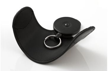 Image of Key-Bak 481BPS-SDK Retractable Reel w/ 36in Kevlar Cord, Black Smooth Texture Silencer w/ 2.25in Belt Loop, 13oz Retraction, Split Ring 0481-728
