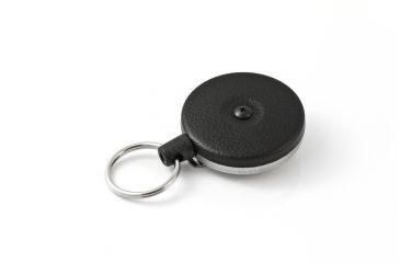 Image of Key-Bak 483B-HDK Retractable Reel w/ 48in Kevlar Cord, Black Front, 1.75in Steel Belt Loop, 8oz Retraction, Split Ring 0483-823