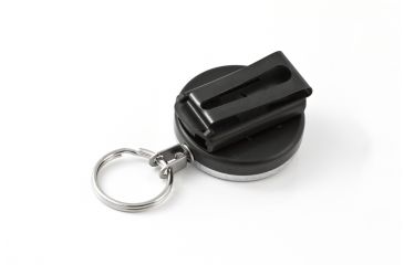 Image of Key-Bak 484-HDK Retractable Reel w/ 48in Kevlar Cord,Chrome Front, Removable Swivel Belt Clip, 8oz Retraction, Split Ring 0484-821