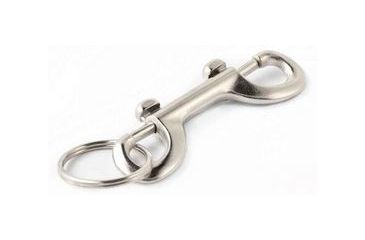 Image of Key-Bak 5906 Double Ended Bolt Snap, Key Accessory w/ 1.125in Split Ring, Chrome 0305-906