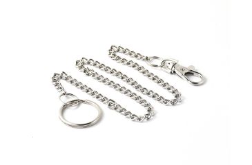 Image of Key-Bak 7402 Pocket Chain Bolt Snap Key Accessory w/ 1.125in Split Ring, 19in Chain, Chrome 0307-402