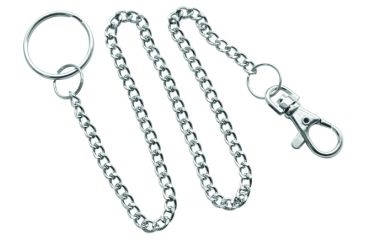 Image of Key-Bak 7402 Pocket Chain Bolt Snap Key Accessory w/ 1.125in Split Ring, 19in Chain, Chrome 0307-402