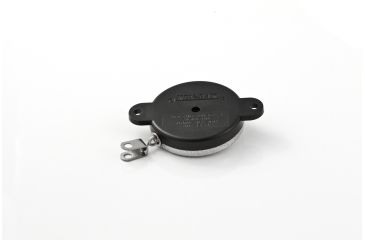 Image of Key-Bak 7LS Industrial Retractable Reel w/ 24in Stainless Steel Chain, Polycarbonate Bracket Mount Back, Chrome Front, Large Swivel 0007-013