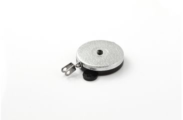 Image of Key-Bak 7LS Industrial Retractable Reel w/ 24in Stainless Steel Chain, Polycarbonate Bracket Mount Back, Chrome Front, Large Swivel 0007-013