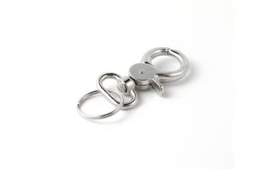 Image of Key-Bak 9904 Large Trigger Snap, Key Accessory w/ 1.125in Split Ring, Chrome 0309-904