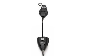 Image of Key-Bak Mic-Bak Radio Retractable Tether, w/ Ratch-It Carabiner 36 in, Black 0KR3-4A11