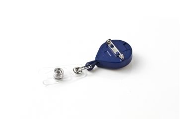 Image of Key-Bak Mini-Bak ID Retractable Reel w/ 36in Nylon Cord, Safety Pin Back, Vinyl ID Strap, Gray 0035-005