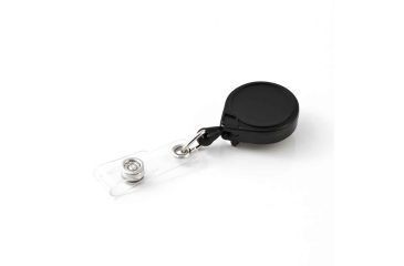 Image of Key-Bak Mini-Bak ID Retractable Reel w/ 36in Nylon Cord, Steel Belt Clip, Vinyl ID Strap, Translucent Clear 0220-011