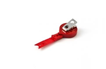 Image of Key-Bak Mini-Bak ID Twist-Free Retractable Reel w/ 36in Nylon Cord, Swivel Bulldog Clip, Twist-Free ID Strap, Red 0069-015