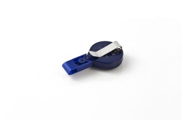 Image of Key-Bak Mini-Bak ID Twist-Free Retractable Reel w/ 36in Nylon Cord, Steel Belt Clip, Twist-Free ID Strap, Blue 0055-015