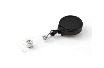 Image of Key-Bak Mini-Bak ID Retractable Reel w/ 36in Nylon Cord, Steel Belt Clip, Vinyl ID Strap, Translucent Yellow 0216-011