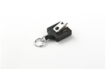 Image of Key-Bak Mini-Bak Square Retractable Reel w/ 36in Nylon Cord, Swivel Bulldog Clip, Split Ring, Gray 0024-S05