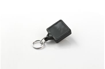 Image of Key-Bak Mini-Bak Square Retractable Reel w/ 36in Nylon Cord, Swivel Bulldog Clip, Split Ring, Gray 0024-S05