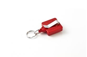 Image of Key-Bak Mini-Bak Square Retractable Reel w/ 36in Nylon Cord, Steel Belt Clip, Split Ring, Blue 0052-S05