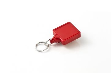 Image of Key-Bak Mini-Bak Square Retractable Reel w/ 36in Nylon Cord, Steel Belt Clip, Split Ring, Blue 0052-S05
