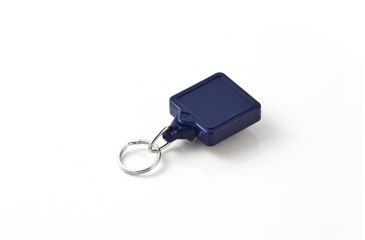 Image of Key-Bak Mini-Bak Square Retractable Reel w/ 36in Nylon Cord, Steel Belt Clip, Split Ring, Red 0081-S05