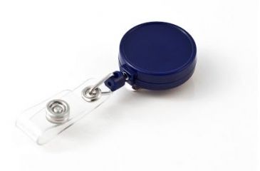 Image of Key-Bak Retract-A-Badge ID 5-Pack Retractable Reel w/ 36in Cord, Belt Clip, Vinyl ID Strap, Blue 0200-235