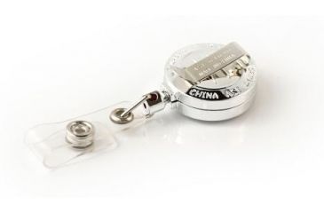 Image of Key-Bak Retract-A-Badge ID 5-Pack Retractable Reel w/ 36in Cord, Belt Clip, Vinyl ID Strap, Chrome 0200-240