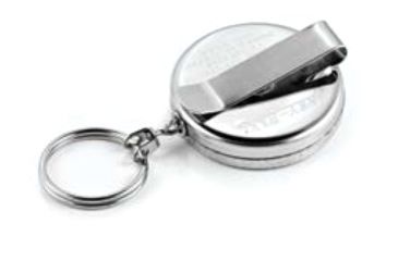 Image of Key-Bak Super Duty Keyholder, Standard Clip, Textured Front, PAC, Chrome, 0485-701