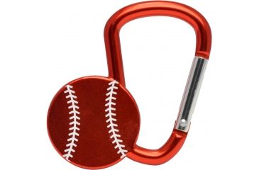 Image of KeyGear Sporty Carabiner, Baseball, 50-KEY0230-04, Red 50-KEY0230-04