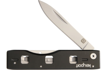 Image of Keyport Pocket Knife Module Knife, Slip Joint, For Use With Keyport Pivot Or Slide, 2.2in 8Cr13Mov SS Drop Point, Black Aluminum Handle Scale, MOD-PKN-BK
