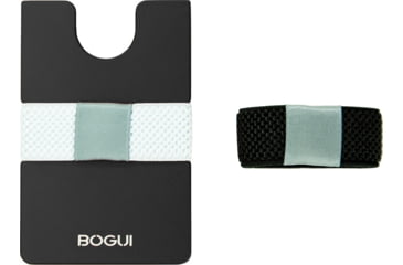 Image of KeySmart BOGUI Slip Wallet, for Eight Cards, Aluminum Construction, Black/White, BG201R-BLACK