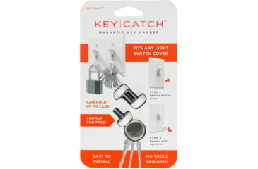 Image of KeySmart KeyCatch Magnetic Key Rack, 3 Pack, White, KS230-3PK