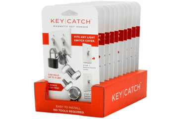 Image of KeySmart KeyCatch Magnetic Key Rack, 3 Pack, White, KS230-3PK