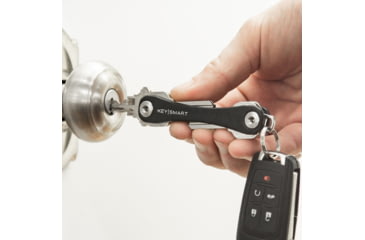 Image of KeySmart KeySmart Leather Compact Key Holder, Black, KS019-BLK-LEA