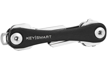 Image of KeySmart Leather Compact Key Holder, Black, Compact, KS019-BLK-LEA