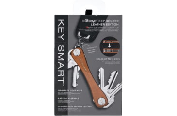 Image of KeySmart KeySmart Leather Compact Key Holder, Tan, KS019-TAN-LEA