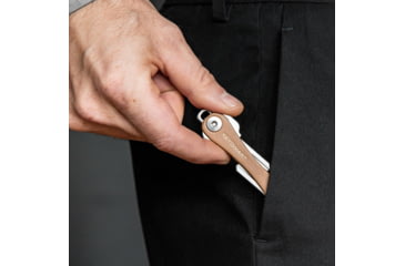 Image of KeySmart KeySmart Leather Compact Key Holder, Tan, KS019-TAN-LEA