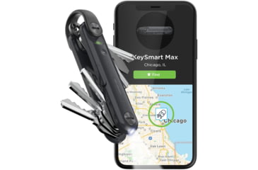 Image of KeySmart KeySmart Max Smart Location Tracking Key Holder, Steel Gray, max, KS421-STL
