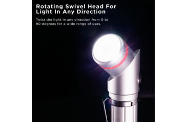 Image of KeySmart Nano Torch Twist Pivot Head Flashlight, 600 Lumens, Silver, KS819-SVR