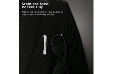 Image of KeySmart Nano Torch XL Compact Pen Light, 120 Lumens, Silver, KS818-SVR