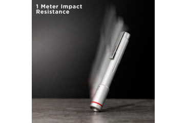 Image of KeySmart Nano Torch XL Compact Pen Light, 120 Lumens, Silver, KS818-SVR