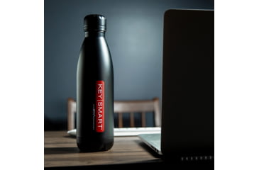 Image of KeySmart Stainless Steel Water Bottle, Black, KS357-BLK