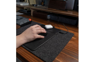 Image of KeySmart TaskPad Mini Wireless Charging Mousepad, Black, KS503-BLK