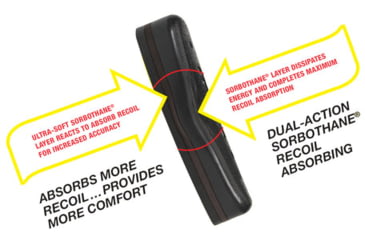 Image of KICK-EEZ Dual Action All Purpose Recoil Pad - 5 1/4in L x 1 7/8in W x 1 1/8in T Dual 1/4in, DA 302-10-M-B