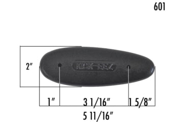 Image of KICK-EEZ ROCKER TAPERED RECOIL PAD 2 X 5 5/8 X 11/8, 601-10-L-B