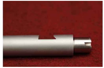 Image of KIDD Innovative Design Fluted 18 Inch Match Stainless Steel Bull Barrel Bead, Blasted, Silver, 22BRL-SS-F-18-BB