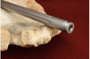 Image of KIDD Innovative Design Fluted 18 Inch Match Stainless Steel Bull Barrel Bead Threaded And Capped, Polished, Silver, 22BRL-SS-F-18-POL-TC