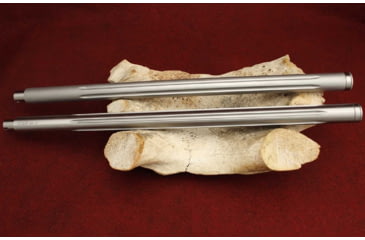 Image of KIDD Innovative Design Fluted 18 Inch Match Stainless Steel Bull Barrel Bead Threaded And Capped, Polished, Silver, 22BRL-SS-F-18-POL-TC